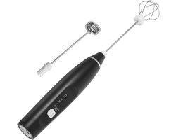 Elektrische Opschuimer - Draadloze Mixer - Dranken Maken - Compact Ontwerp - USB Oplaadbaar - Zwart