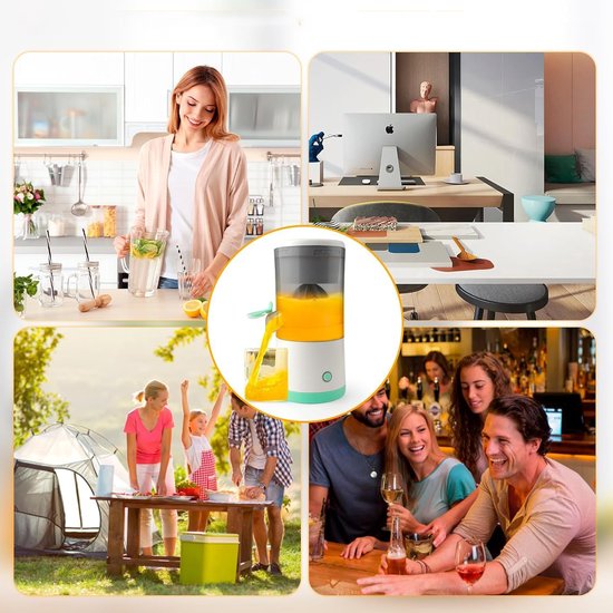 Elektrische Sapcentrifuge - Elektrische Citruspers - Oplaadbare Sinaasappelpers - Draagbare Sapcentrifuge Voor Citroenen En Grapefruits van NCRealher — afbeelding 5