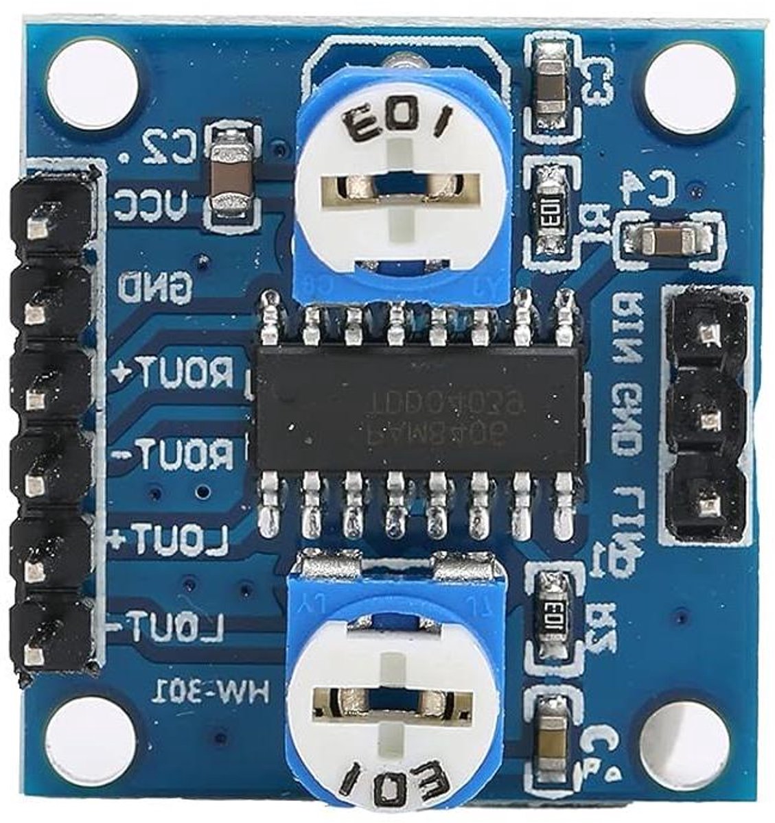 Audioversterker Module - Stereo Versterker - DIY Projecten - Ultra Mini Formaat - 5W x 2 - Groen
