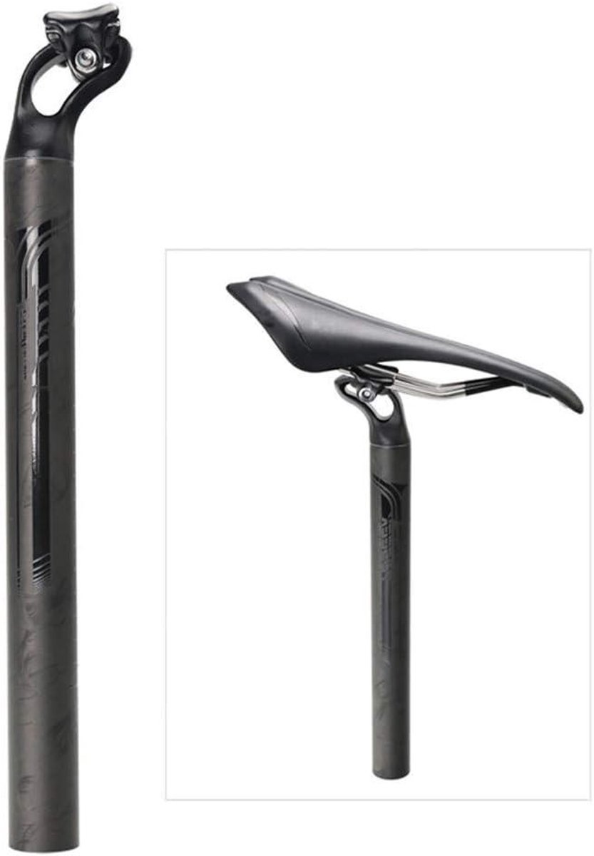 Fiets Zadelpen - Lichtgewicht Onderdeel - Fietsen Onderhoud - Carbon Fiber Materiaal - 31.6mm Diameter - Zwart