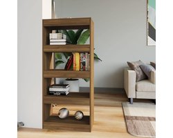 Furniture select-Book Cabinet/Room Divider Brown Oak 60x30x135cm Engineered Wood