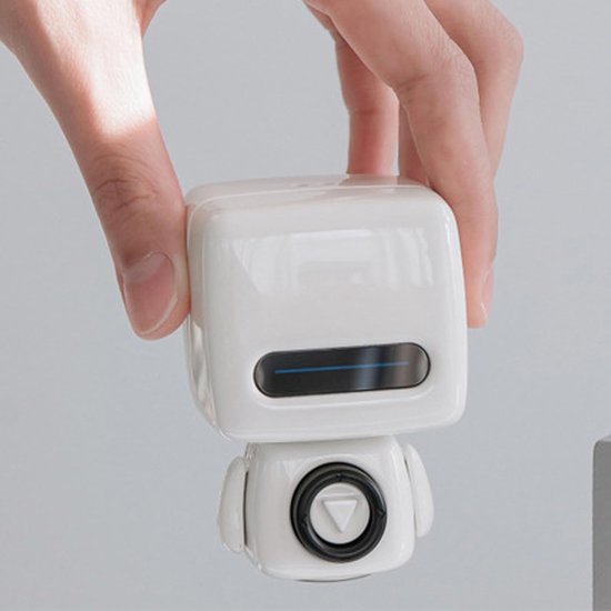 Robot Bluetooth Speaker - Draagbare Audio - Muziek Luisteren - Ingebouwde Microfoon - 11 x 7 x 4 cm - Wit — afbeelding 4