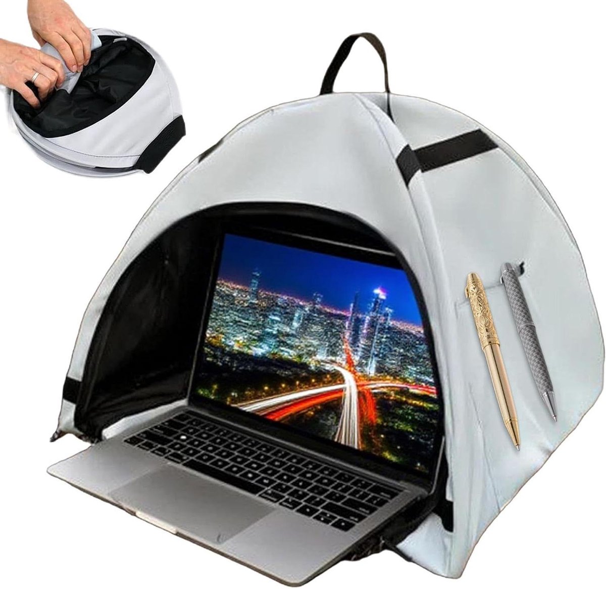Laptopzonnescherm - Privacyscherm Laptop - Werken Buiten - Anti-glare Bescherming - 13-16 inch - Zwart