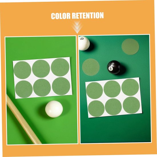 Pooltafel Reparatie Stickers - Biljart Tafel Vilt Patches - Tafelkleed Herstellen - Zelfklevend en Glad - 5.50X5.50CM - Groen — afbeelding 2