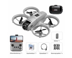 Pelor D16 Drone met Camera – 8K Camera met Dubbele Lens – GPS en Obstakelvermijding – WiFi FPV met VR Ondersteuning – Grijs