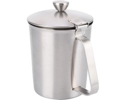 Koffie Latte Cup - Melkopschuimkan - Thuisgebruik Keuken - Met Deksel - 500 Ml - Staal