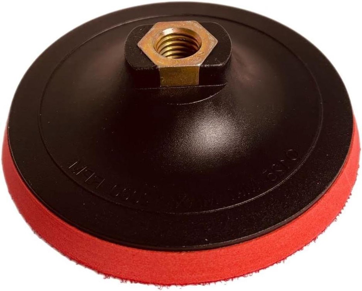 Klittenband steunschijven - Schuurschijven Polijstschijven - Metaal Polijsten - Met Spil Adapter - 125 mm - Grijs