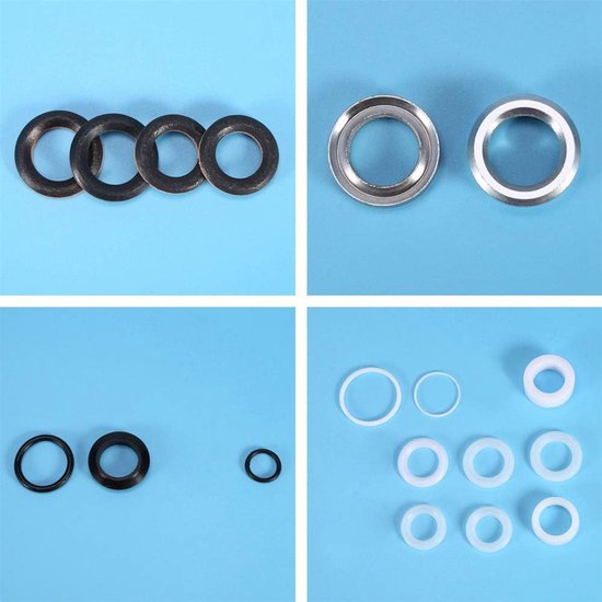 Pomp Reparatie Kit - Sproeier Onderdelen - Airless Verfspuit - Complete Afdichtringen - Compact Formaat - Zwart — afbeelding 3
