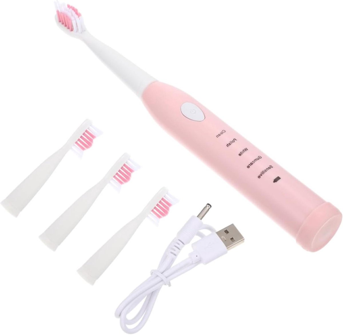 Elektrische Kinder Tandenborstel - Reis Tandenborstel - Dagelijkse Mondverzorging - USB Oplaadbaar - 17.5 cm - Wit