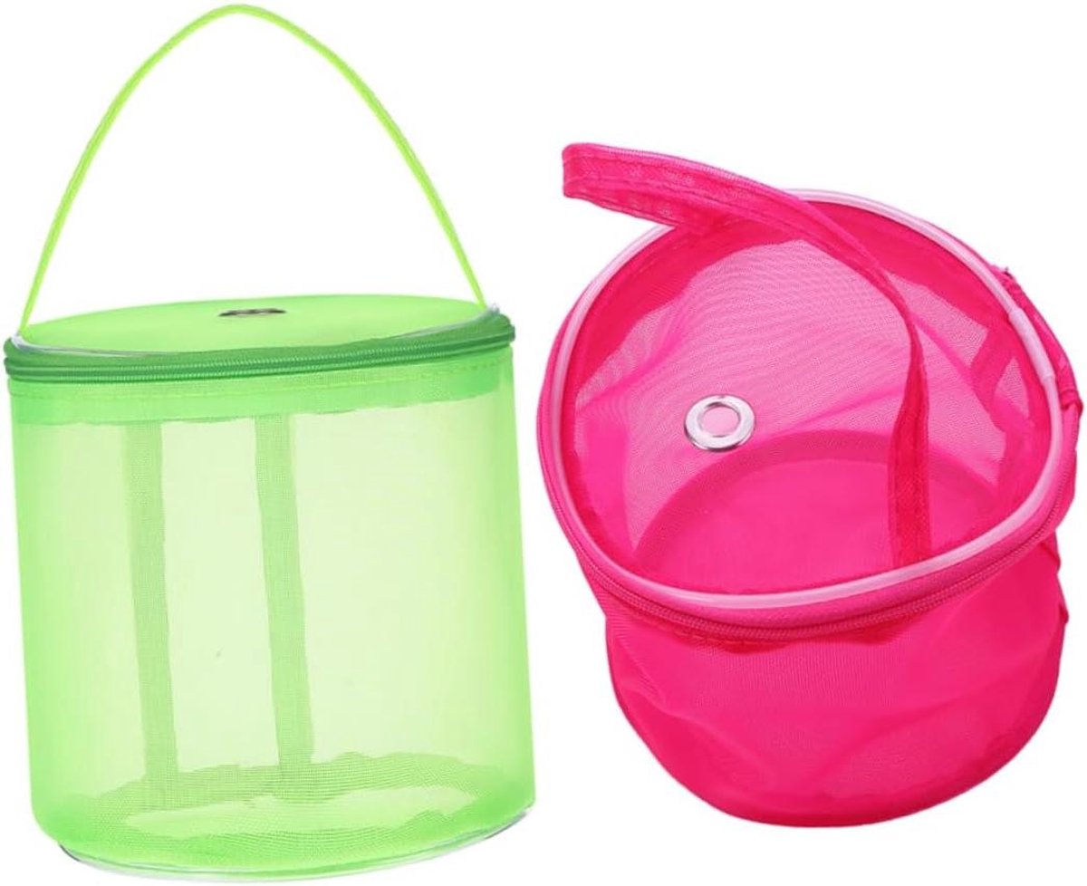 Garen Opbergzakken - Brei Haak - Hobby Projecten - Ventilatie Mesh Ontwerp - 14 cm - Roze
