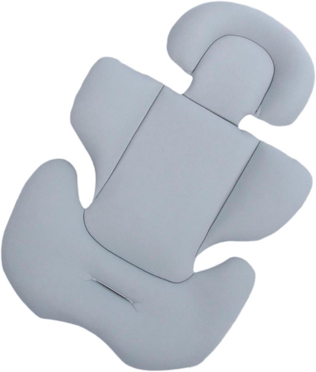 Baby Hoofdsteun - Kinderwagen Kussen - Comfortabele Rit - Traagschuim Ondersteuning - 45x65x29 cm - Grijs