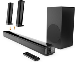 Oakcastle SB80 Xtra Bluetooth Split Soundbar - Afneembare Luidsprekers - Subwoofer - HMDI ARC - EQ-modi