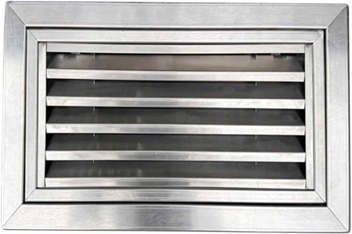 Ventilatierooster - Aluminium Rooster - Luchtstroom Verbeteren - Insectenwerend Gaas - 35x35cm - Wit