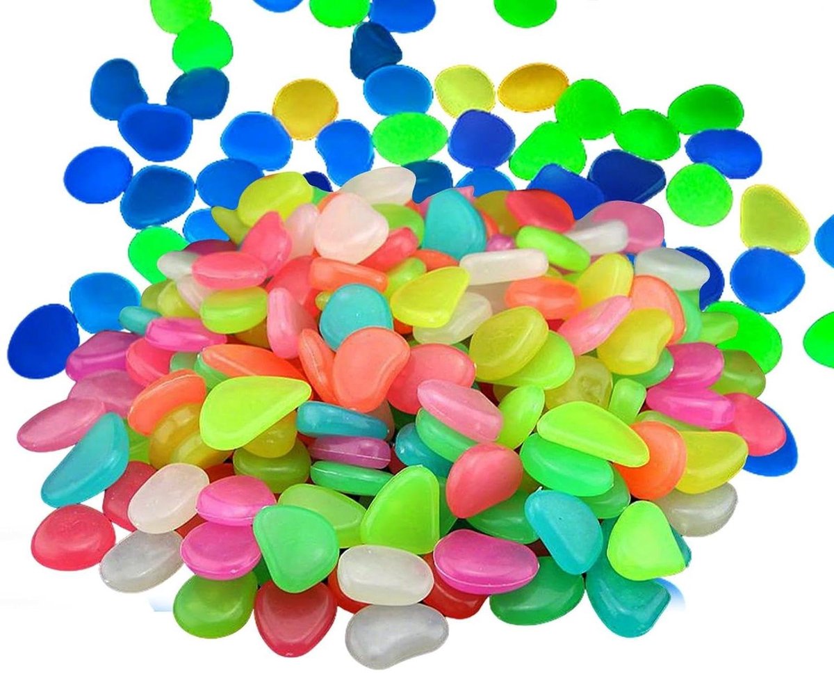 Kleine kiezels - Decoratieve stenen - Tuin decoreren - Zonne-energie nachtgloed - 100 stuks - Natuurlijke kleur