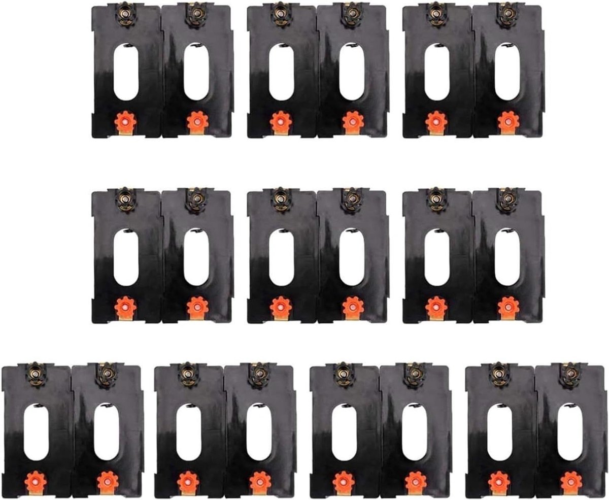Batterij Houders - Stroom Connectoren - Experimenten Thuis - Serie Schakelingen - 10 Stuks - Zwart