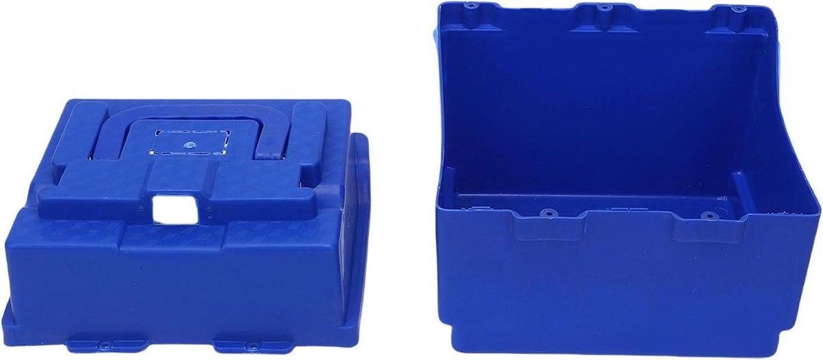 Accubak Opbergtas - Batterijhouder Kart - Veilige Opslag - Met Draaggreep - 20x16x14.5 cm - Zwart