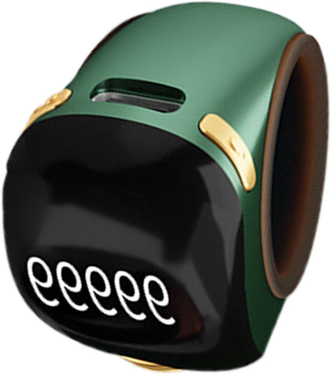Ring Teller - Vinger Tally - Gebed Tellen - Oplaadbaar Digitaal Display - 10 x 6 x 4 cm - Groen