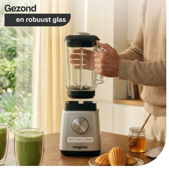 Magimix Power Blender - Smoothie Maker 1,8 Liter - Zwart - + mini kom - Ice Crusher van Merkloos — afbeelding 4