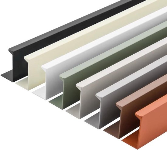 Poignées de meuble - Poignées d'armoire - Organisateur d'armoires - Design en aluminium dissimulé - Entraxe de 128 mm - Orange