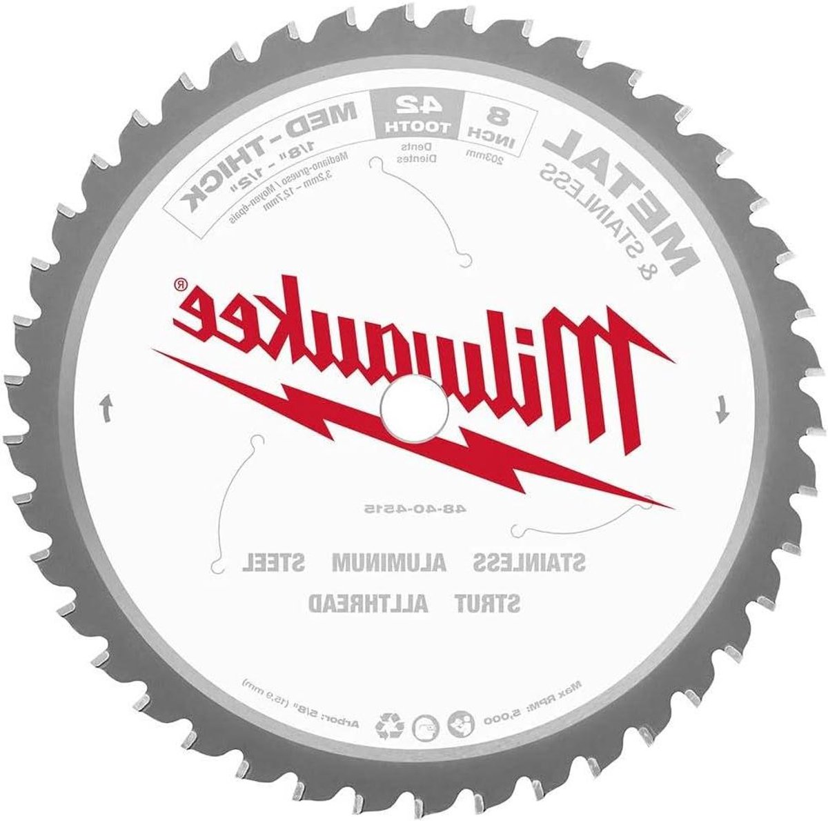 Metaal Zaagblad - Cirkelzaagblad Metaal - Metaal Bewerken - Snelle Zaagsnede - 203 mm - Grijs