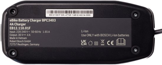 Bosch Standard Charger SMART - Elektrische fietsoplader - 36V - 4A - enkel geschikt voor Bosch Smart System van Bosch — afbeelding 3