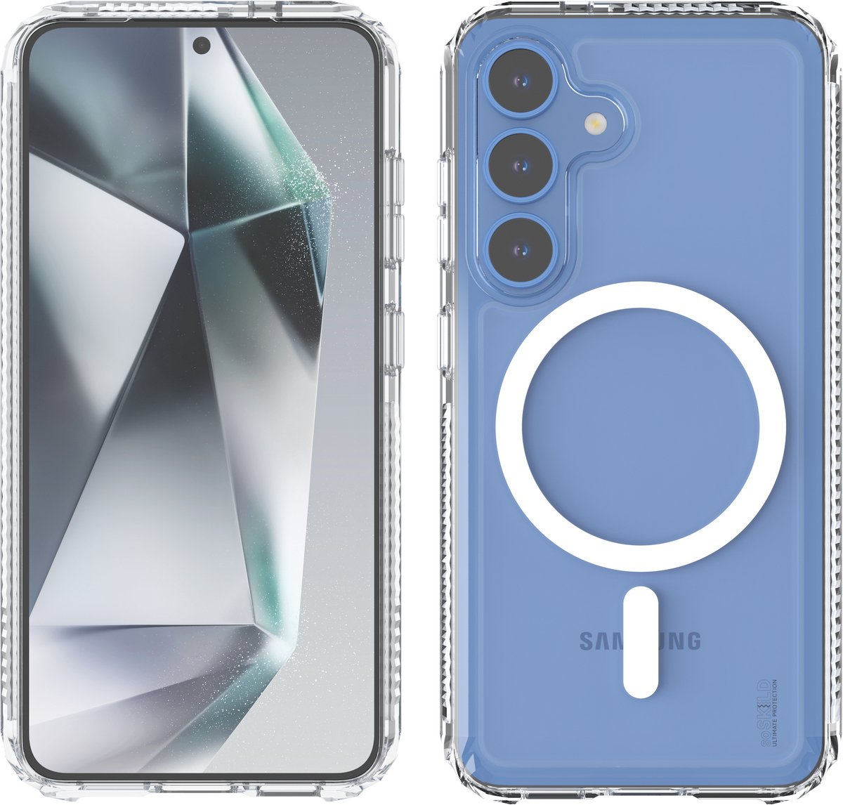 SoSkild Defend Heavy Impact Case geschikt voor Samsung Galaxy S25 - Transparant