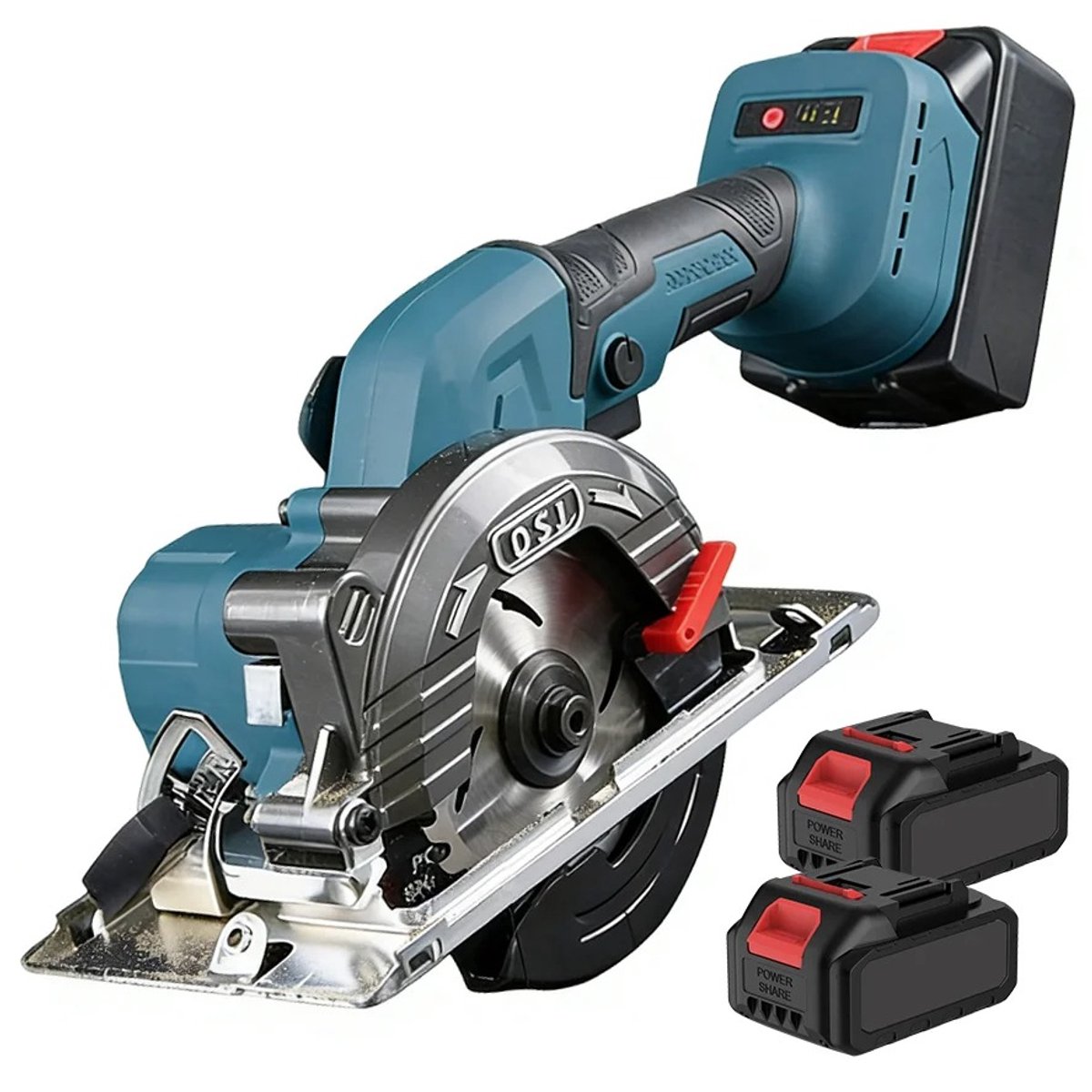 Cellista Accu Cirkelzaag 125 mm - Draadloze Cirkelzaag - Borstelloze Zaagmachine - Houtzaag - Verstekzaag 0-45° - Inclusief 2 Accu's