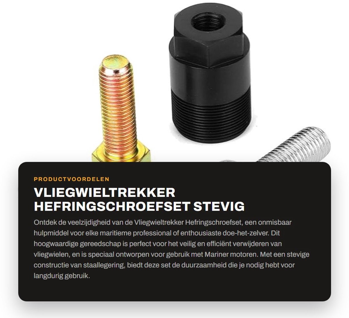 Dailygoods- Vliegwieltrekker Set - Hefringschroefset - Hijsoogliftring - Staallegering - 1 1/2 inch - 5/8 inch - Motor Gereedschap