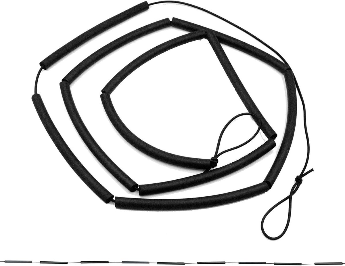 Elastische Schuim Overslagstang - Springstang Turnstang - Hoogspringen Trainen - Schokabsorberend Schuim - 25 Meter - Zwart