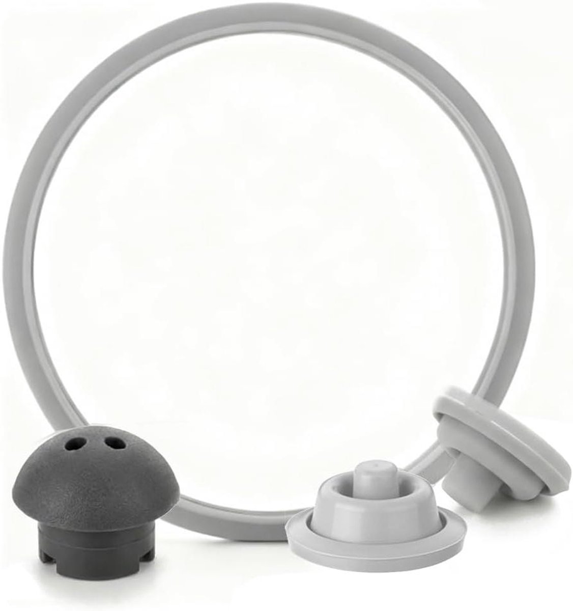 Snelkookpan Onderdelen - Reserveonderdelen Set - Keukenonderhoud - 4 Delige Set - 10x10x10 mm - Grijs