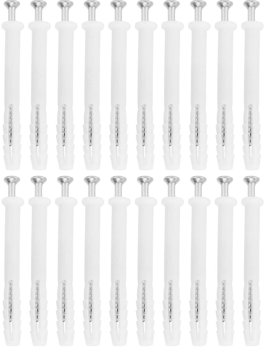 Expansieschroef Kit - Muuranker Set - Stevig Bevestigen - Verbeterde Verankering - 20 Stuks 8 Mm - Grijs