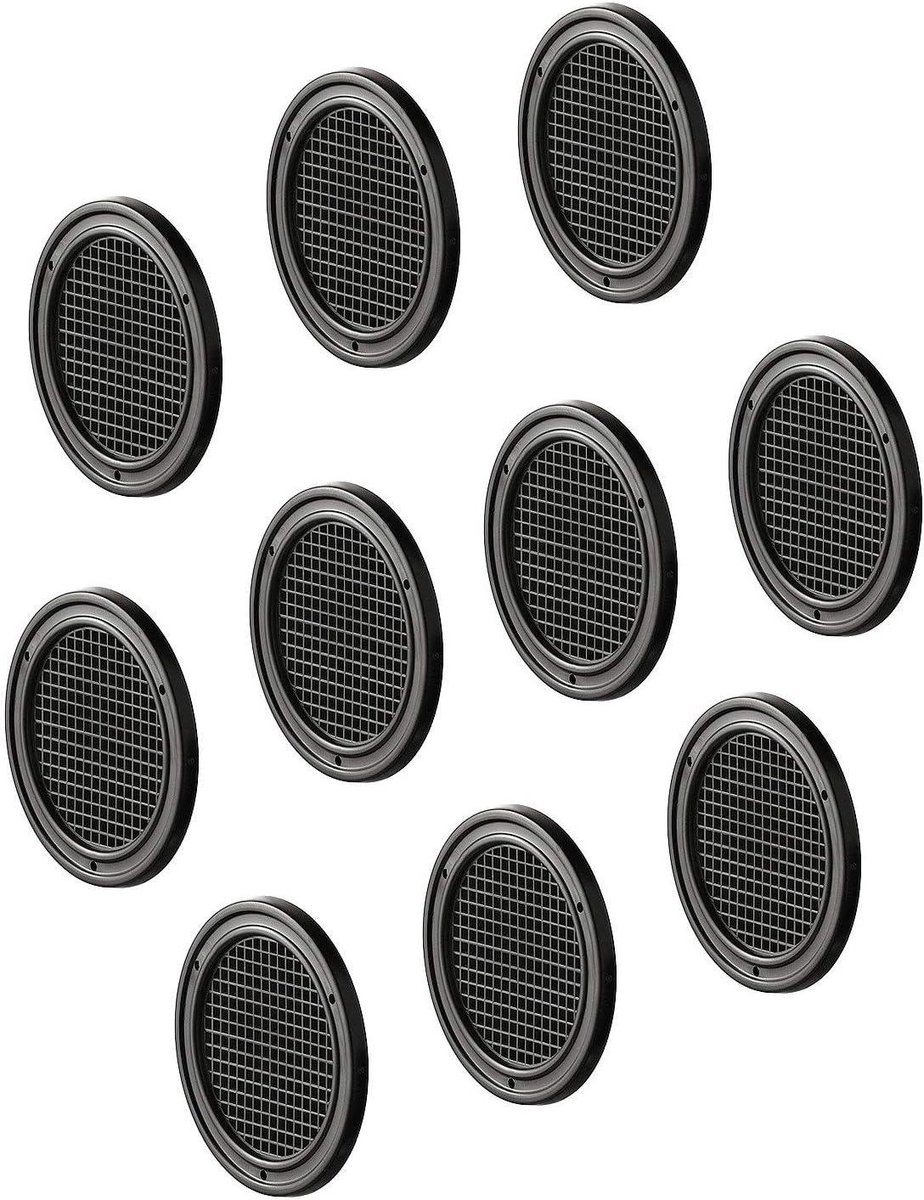 Ventilatierooster Rond - Luchtrooster Deur - Meubel Ventilatie - Insecten Bescherming - Ø 60 mm - Bruin