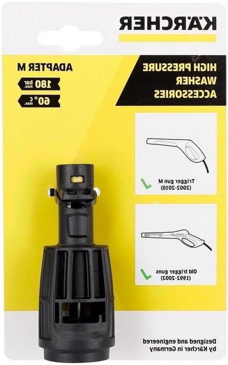 Hogedrukreiniger Adapter - Verbindingsstuk Slang - Schoonmaak Werkzaamheden - Universele Koppeling - 105 mm Lengte - Zwart