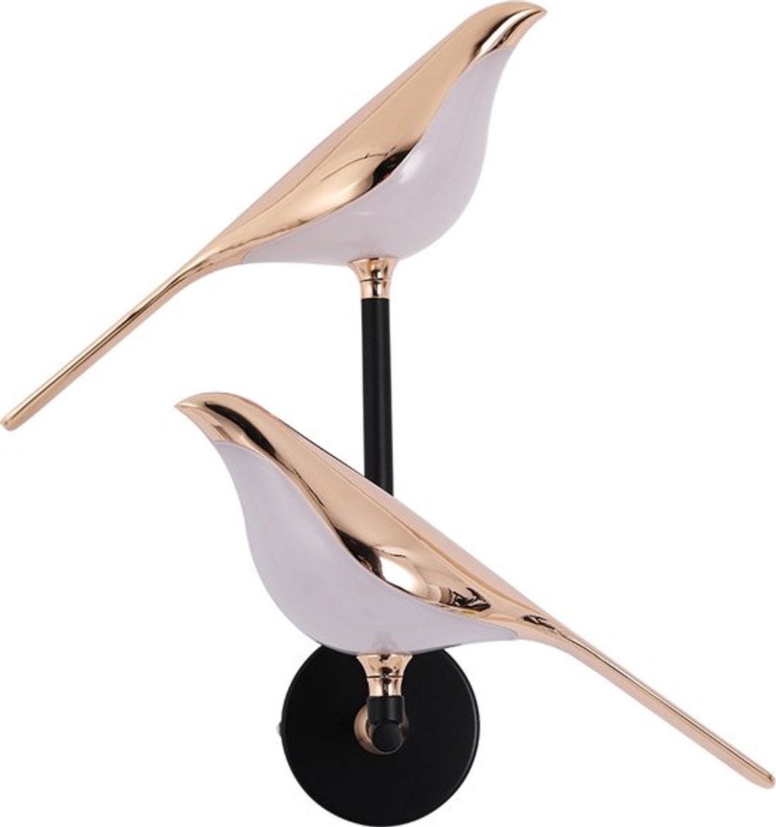 Emvae Wandlamp - Muurlamp - Vogel Design - LED - 3 Lichtkleuren - Goud - Voor Binnen - Op schakelaar