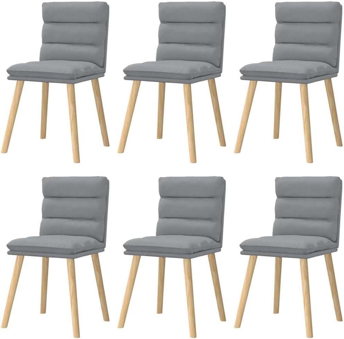 Eetkamerstoelen Set - Keukenstoelen Set - Gezellig Tafelen - Comfortabel Schuim - 6 Stuks