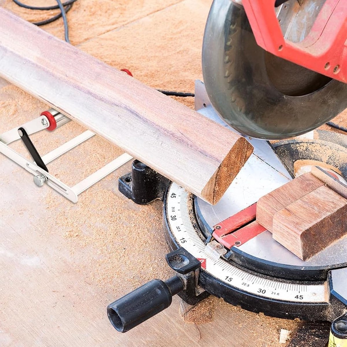 Ondersteuningsframe Snijmachine - Materiaalsteun Beugel - Nauwkeurig Zagen - Zaagtand Stabiliteit - 55-135 mm - Zilver