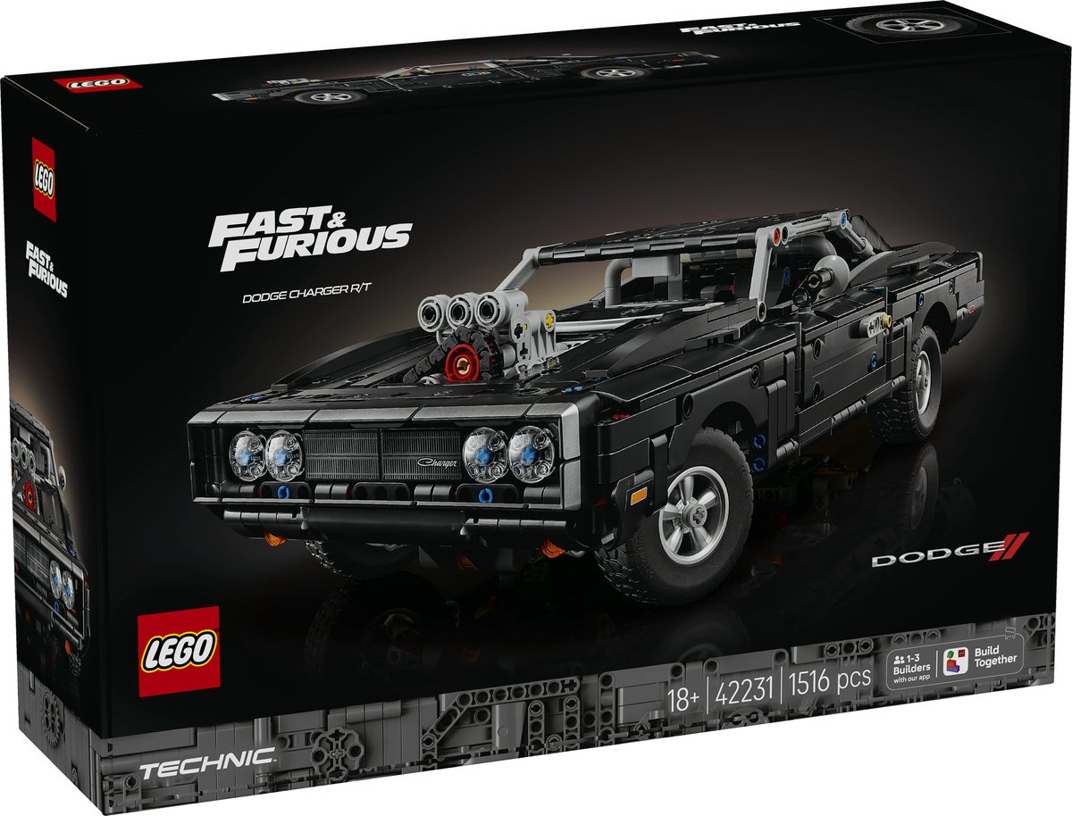 LEGO Technic Fast and Furious Dodge Charger R/T Auto Bouwpakket voor Volwassenen 42231 — afbeelding 13