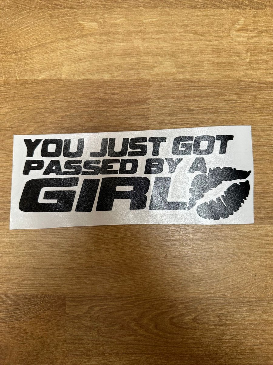 Sticker-passed by a girl