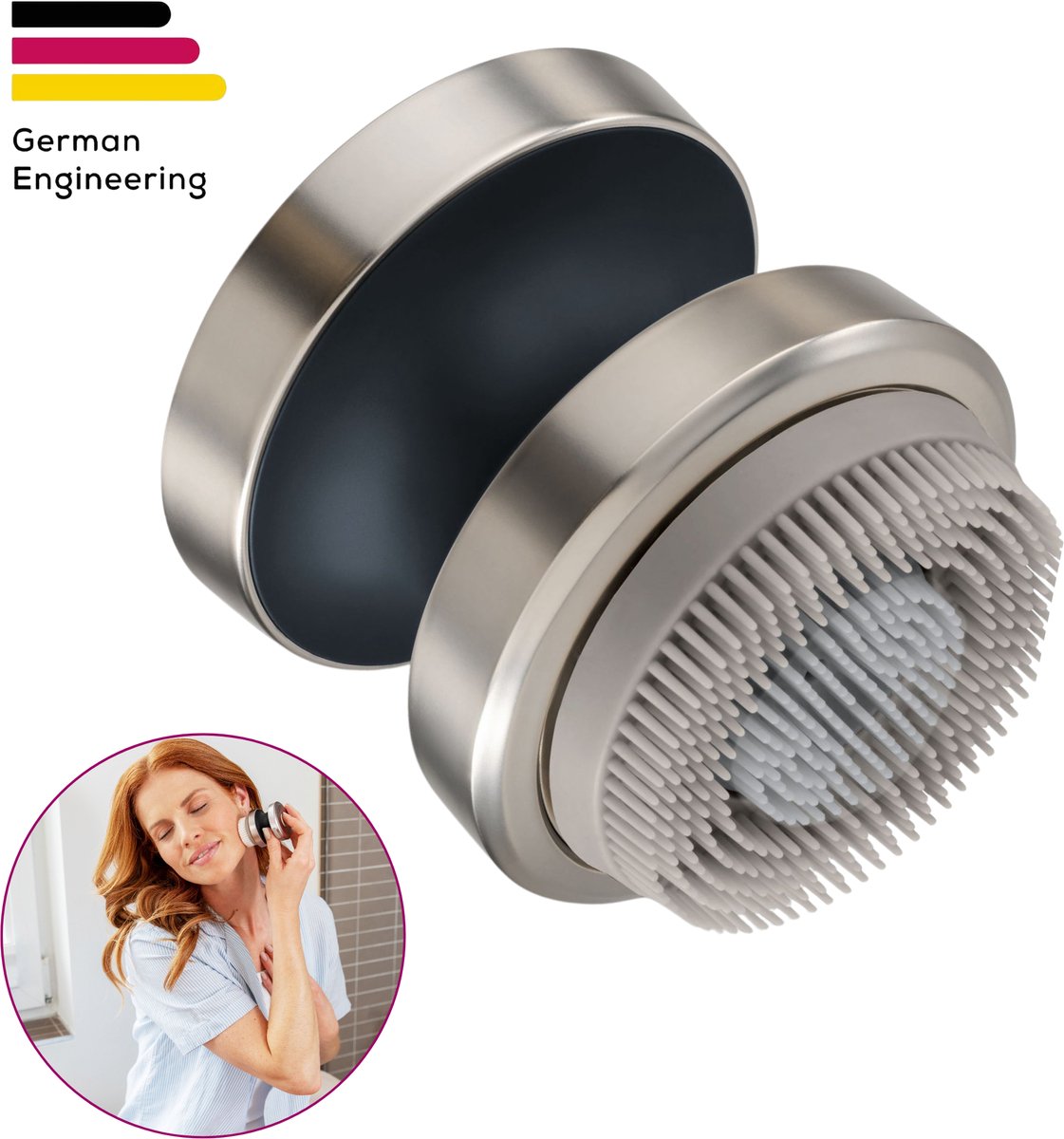 Beurer FC 59 Gezichtsreiniger Elektrisch - Gezichtsborstel - Gezichtsverzorging - USB Oplaadbaar - 3 Opzetborstels - 3 Jaar garantie - Zwart