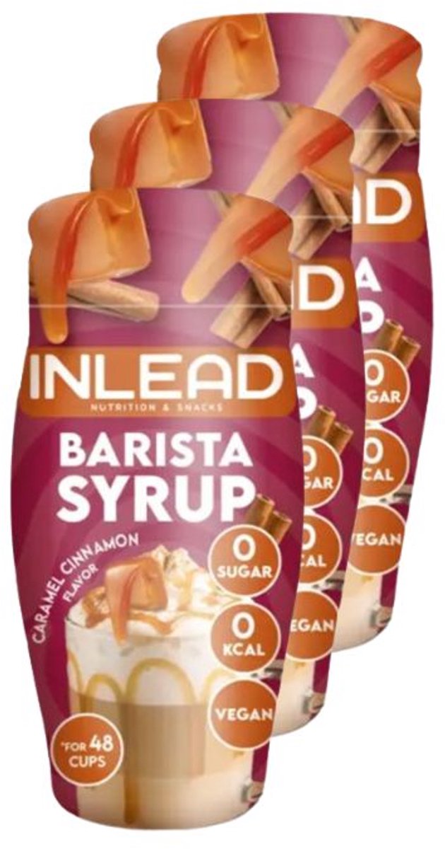 Inlead | Barista Syrup | Caramel Cinnamon | 3 stuks | 3 x 65 ml