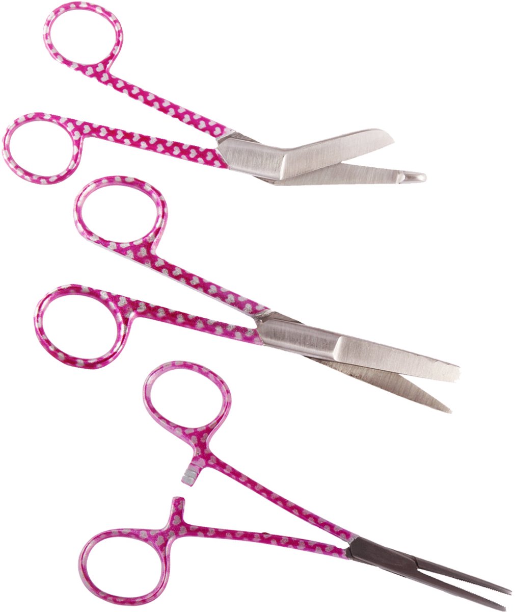LINKSHANDIG Verpleegkundige Scharenset - Hearts - MDR Gecertificeerd - Zorg - Zuster - Cadeau - Verpleegster - Accessoires - Nurse Cadeau - Verpleegkundige Schaar - Verpleegkundige Artikelen