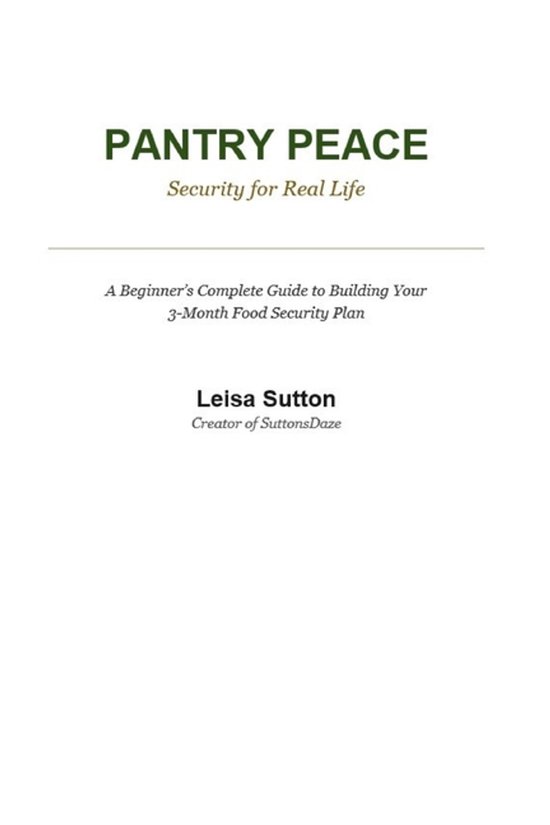 Pantry Peace - Security For Real Life - cover