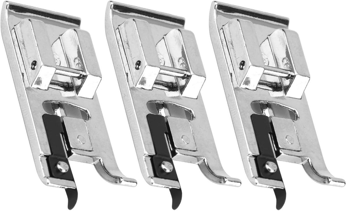 Naaivoet Set - Naaimachinevoetjes - Precisie Naaien - Lage Schacht - 3 Stuks - Zilver Zwart