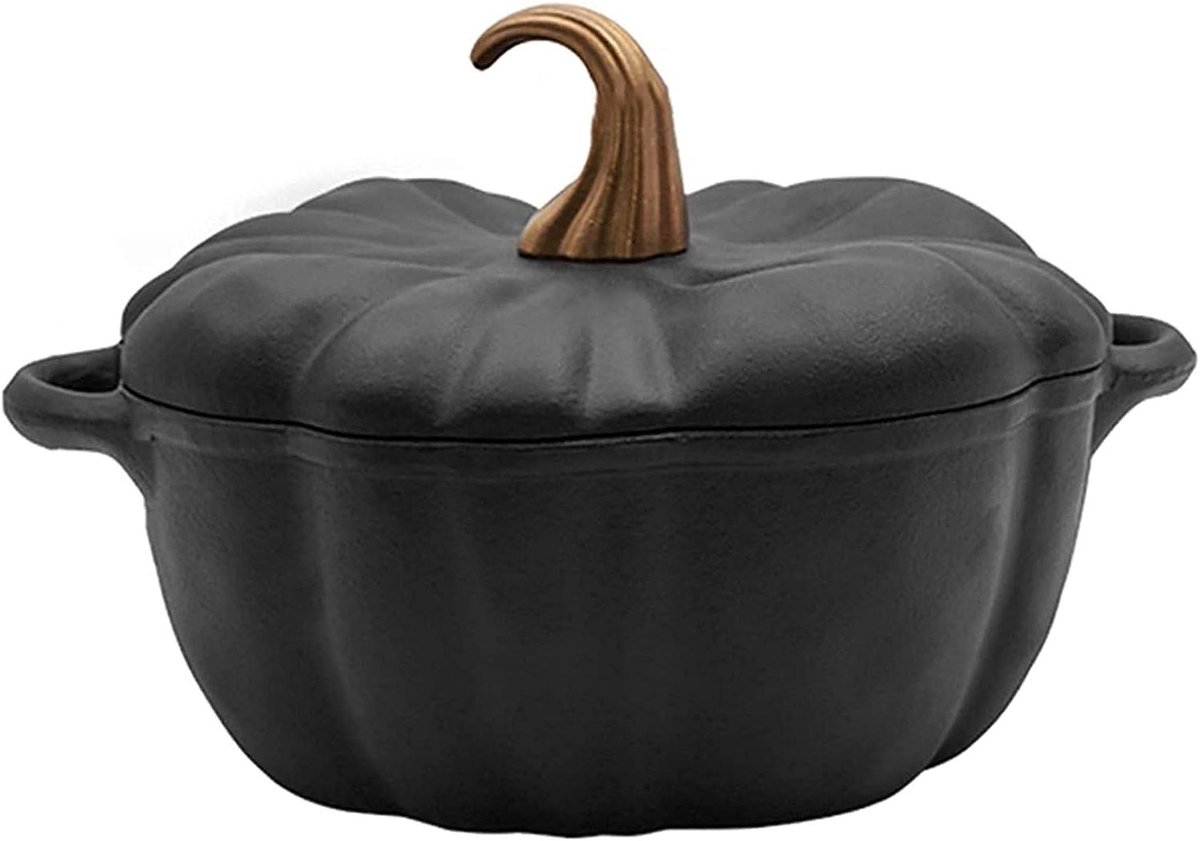 Gietijzeren Ovenschaal - Pompoen Braadpan - Stoofschotels Bereiden - Emaille Gietijzer - 35 Liter - Oranje