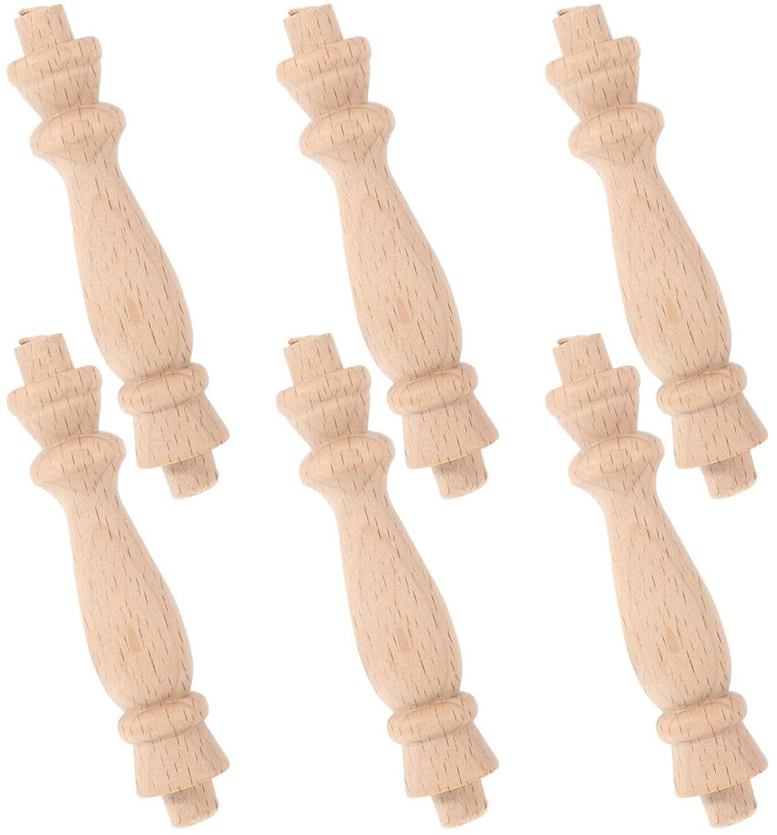 Houten Decoratie Palen - Balusters Mini Pilaren - Meubel Decoratie - Massief Hout - 9.5 x 