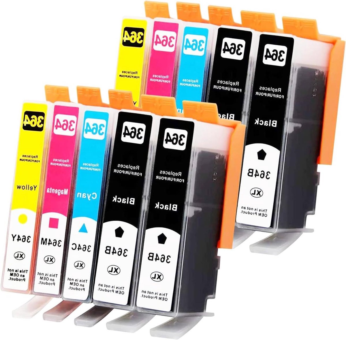 Printer Cartridges - Inkt Patronen - Thuis Printen - Grote Verpakking - 10 Stuks - Multicolor