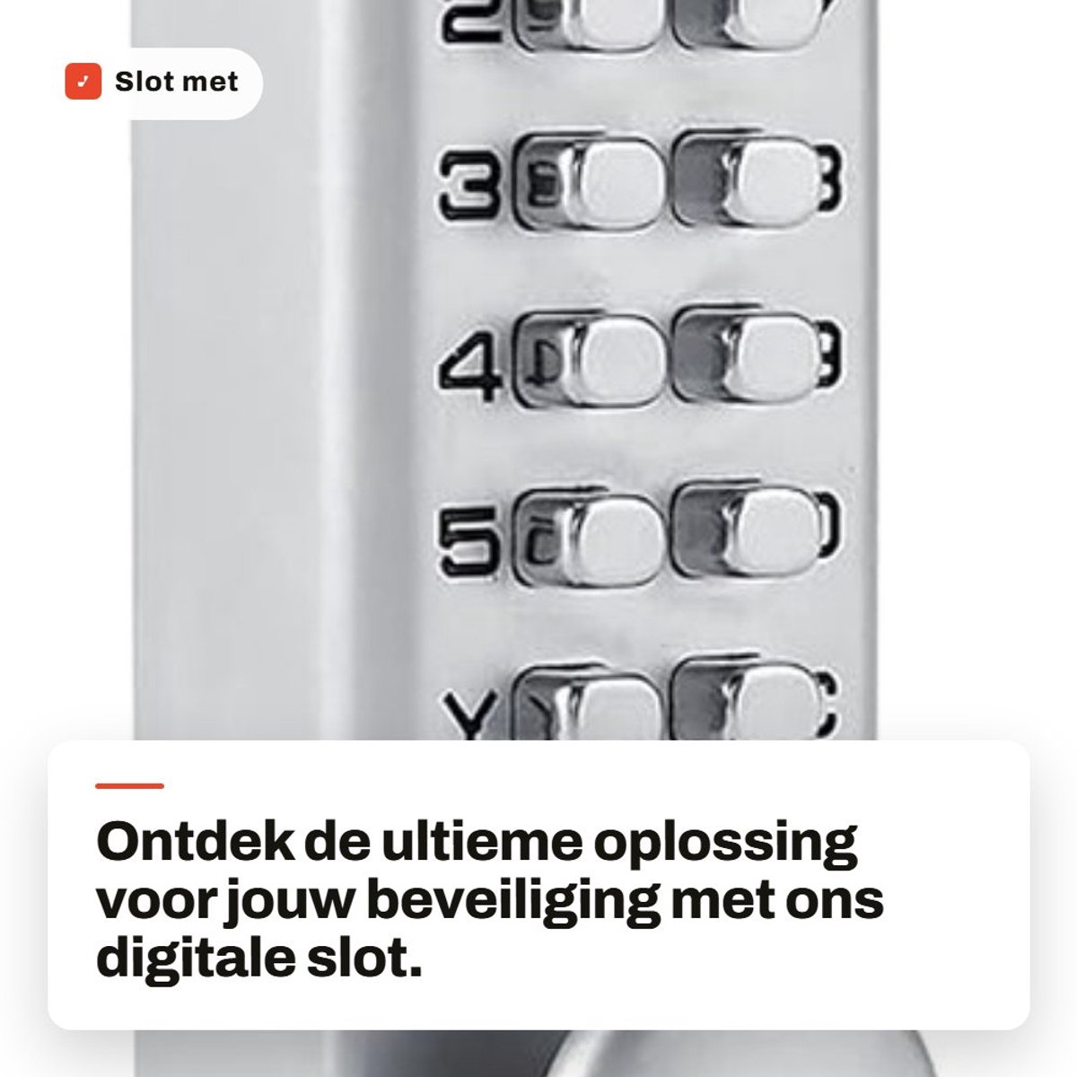 Dailygoods- Digitale Slot - Cijferslot met 1 tot 11 Cijfers - Veiligheidscode - Zinklegering - Geschikt voor Binnendeuren - Duurzaam en Veilig - Codeslot