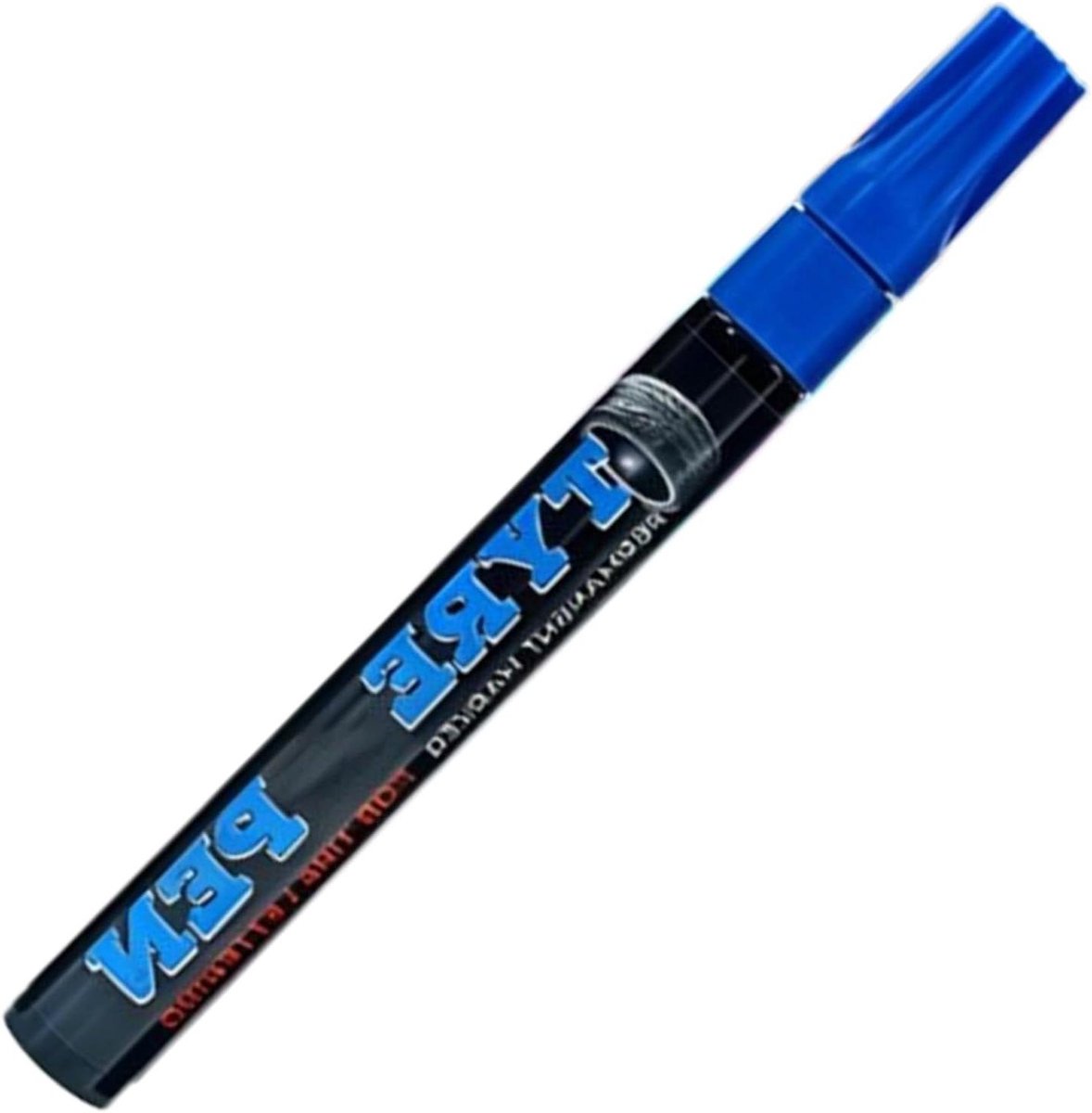 Bandenmarker Pen - Lakstift Voertuig - Voertuig Decoratie - Sneldrogende Inkt - 14 x 2 x 2 cm - Blauw