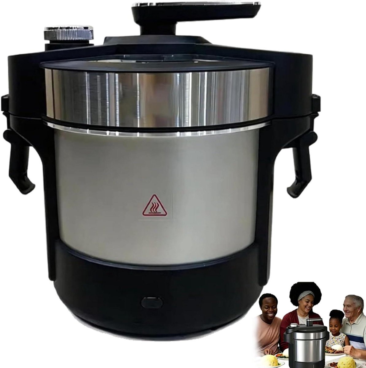 Keukenmachine - Fufu machine - Afrikaanse gerechten maken - 6-in-1 functie - 6L capaciteit - Zilver