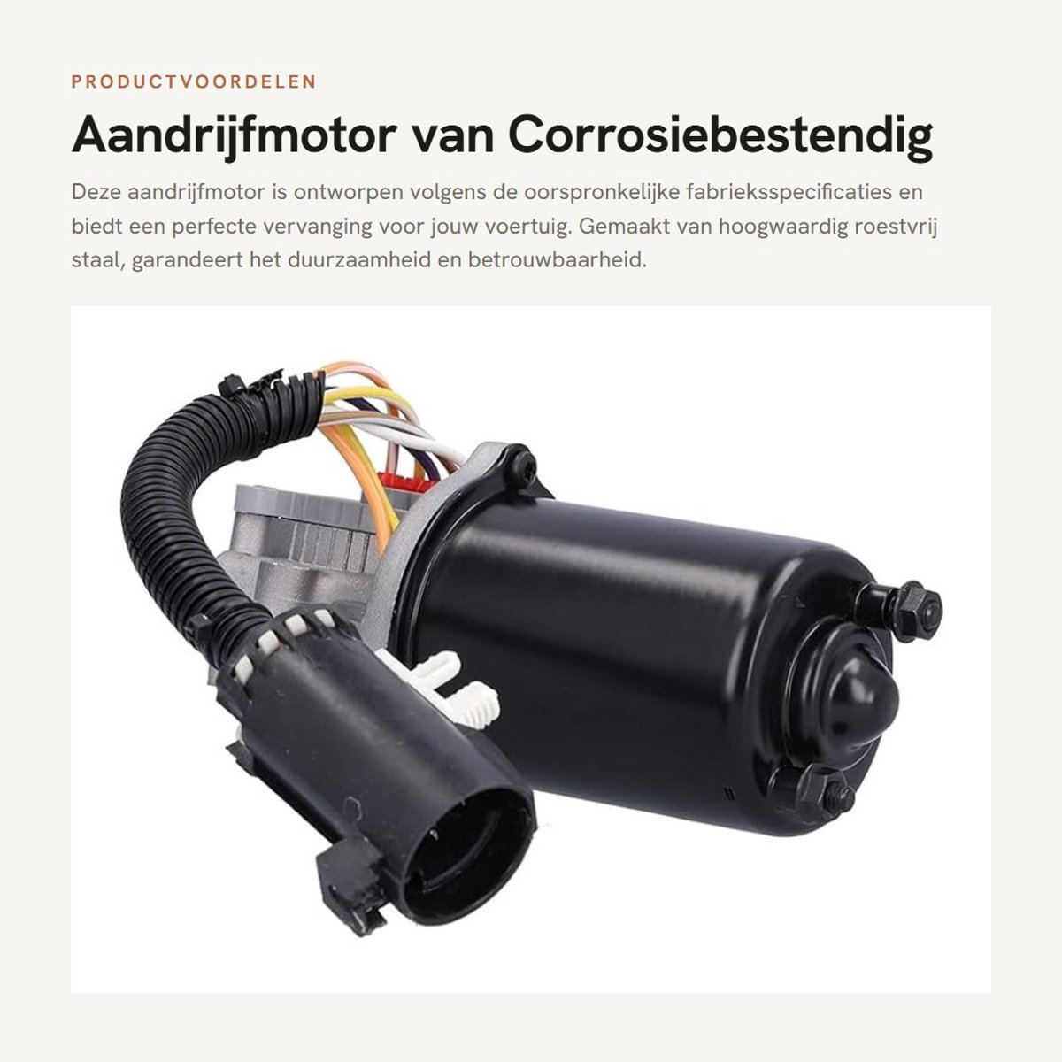 Dailygoods- Aandrijfmotor Corrosiebestendig - Roestvrij Staal - OE Vervanging 4408648007 - Plug and Play - Hoge Betrouwbaarheid - Lange Levensduur - Besturingsmotor